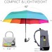Зонт Repel Travel Windproof, цвета радуги