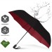 Зонт Repel Travel Windproof, чёрный, красный